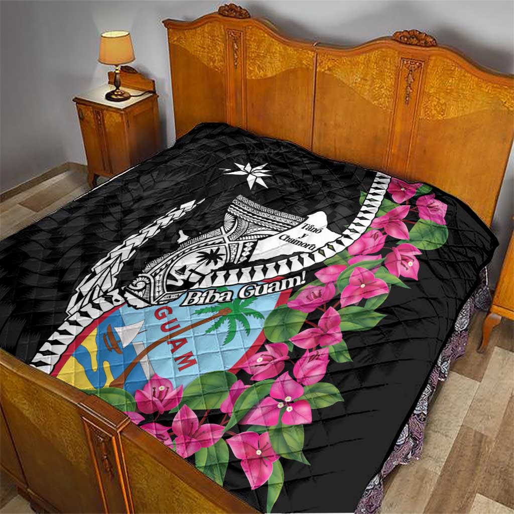 Biba Guam Liberation Day Quilt Tano y Chamoru Latte Stone Black LT14 - Polynesian Pride