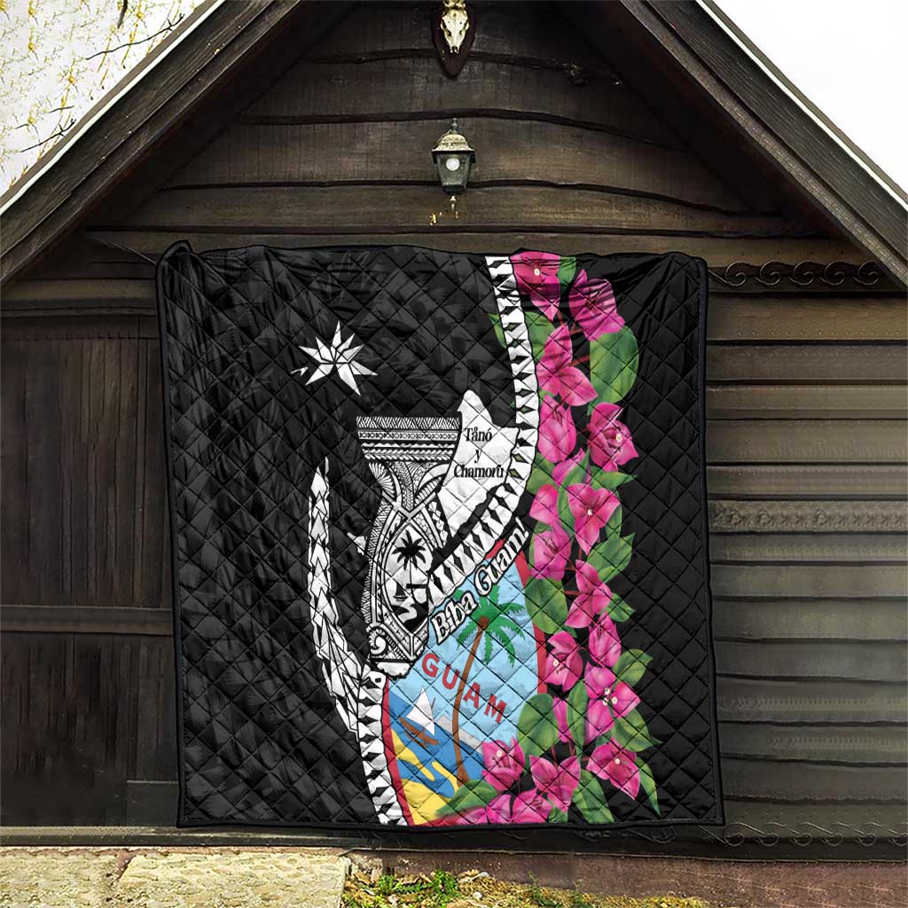 Biba Guam Liberation Day Quilt Tano y Chamoru Latte Stone Black LT14 - Polynesian Pride