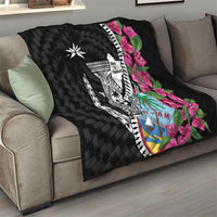 Biba Guam Liberation Day Quilt Tano y Chamoru Latte Stone Black LT14 - Polynesian Pride