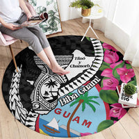 Biba Guam Liberation Day Round Carpet Tano y Chamoru Latte Stone Black LT14 - Polynesian Pride