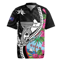 Biba Guam Liberation Day Rugby Jersey Tano y Chamoru Latte Stone Black LT14 Black - Polynesian Pride