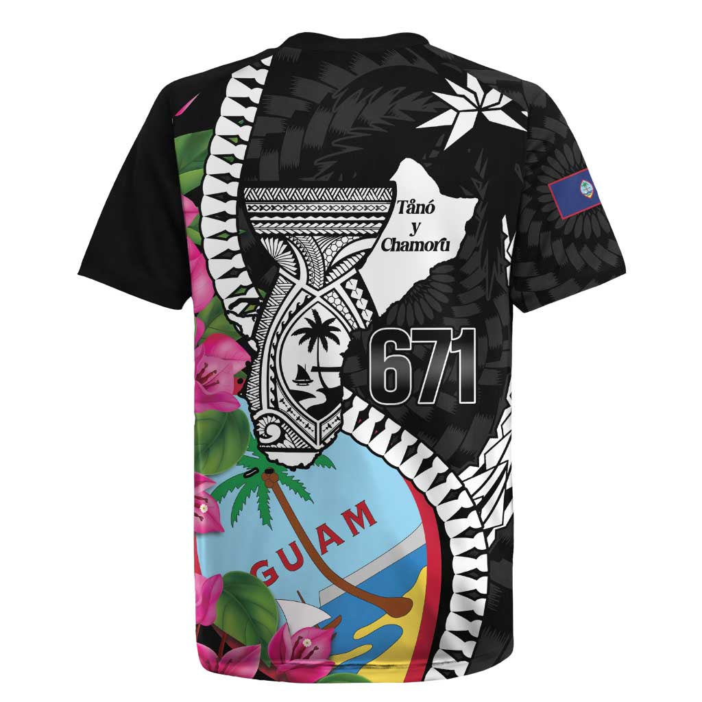 Biba Guam Liberation Day Rugby Jersey Tano y Chamoru Latte Stone Black LT14 - Polynesian Pride