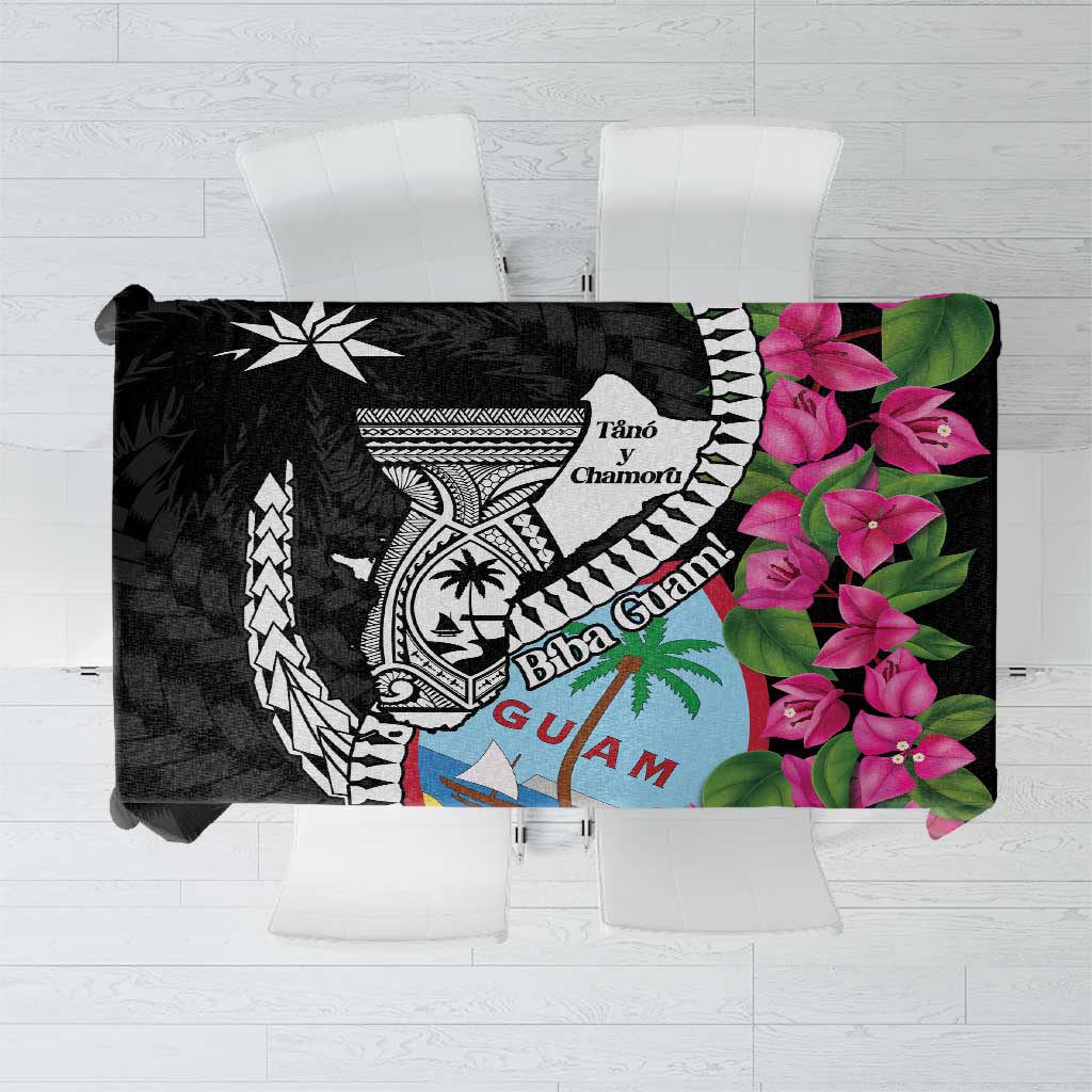 Biba Guam Liberation Day Tablecloth Tano y Chamoru Latte Stone Black LT14 Black - Polynesian Pride