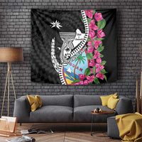 Biba Guam Liberation Day Tapestry Tano y Chamoru Latte Stone Black LT14 Black - Polynesian Pride