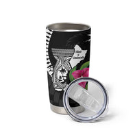 Biba Guam Liberation Day Tumbler Cup Tano y Chamoru Latte Stone Black LT14 - Polynesian Pride