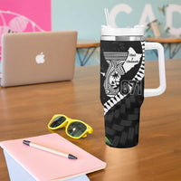 Biba Guam Liberation Day Tumbler With Handle Tano y Chamoru Latte Stone Black LT14 - Polynesian Pride