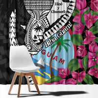 Biba Guam Liberation Day Window Curtain Tano y Chamoru Latte Stone Black LT14 - Polynesian Pride