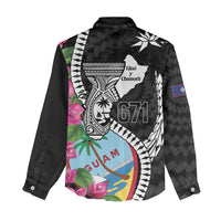 Biba Guam Liberation Day Women Casual Shirt Tano y Chamoru Latte Stone Black LT14 - Polynesian Pride