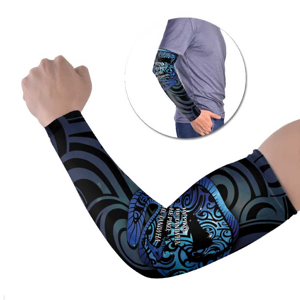 Tuna Eel New Zealand Matariki Arm Sleeves He Piko He Taniwha Maori Pattern LT14 Set of 2 Purple - Polynesian Pride