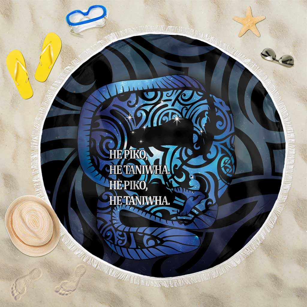 Tuna Eel New Zealand Matariki Beach Blanket He Piko He Taniwha Maori Pattern LT14 One Size 150cm Purple - Polynesian Pride