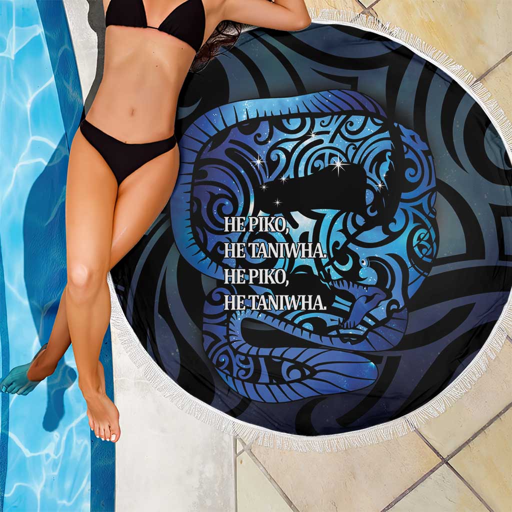 Tuna Eel New Zealand Matariki Beach Blanket He Piko He Taniwha Maori Pattern LT14 - Polynesian Pride