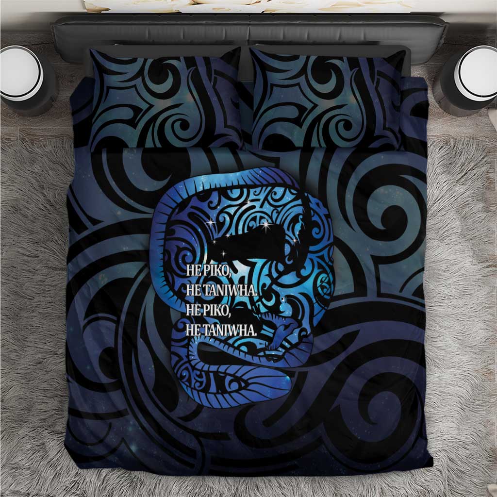 Tuna Eel New Zealand Matariki Bedding Set He Piko He Taniwha Maori Pattern LT14 Purple - Polynesian Pride
