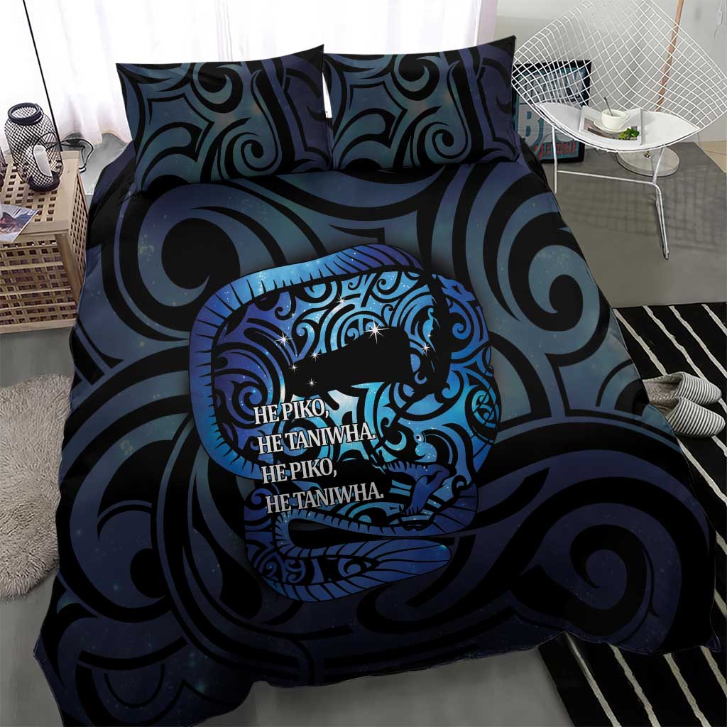 Tuna Eel New Zealand Matariki Bedding Set He Piko He Taniwha Maori Pattern LT14 - Polynesian Pride