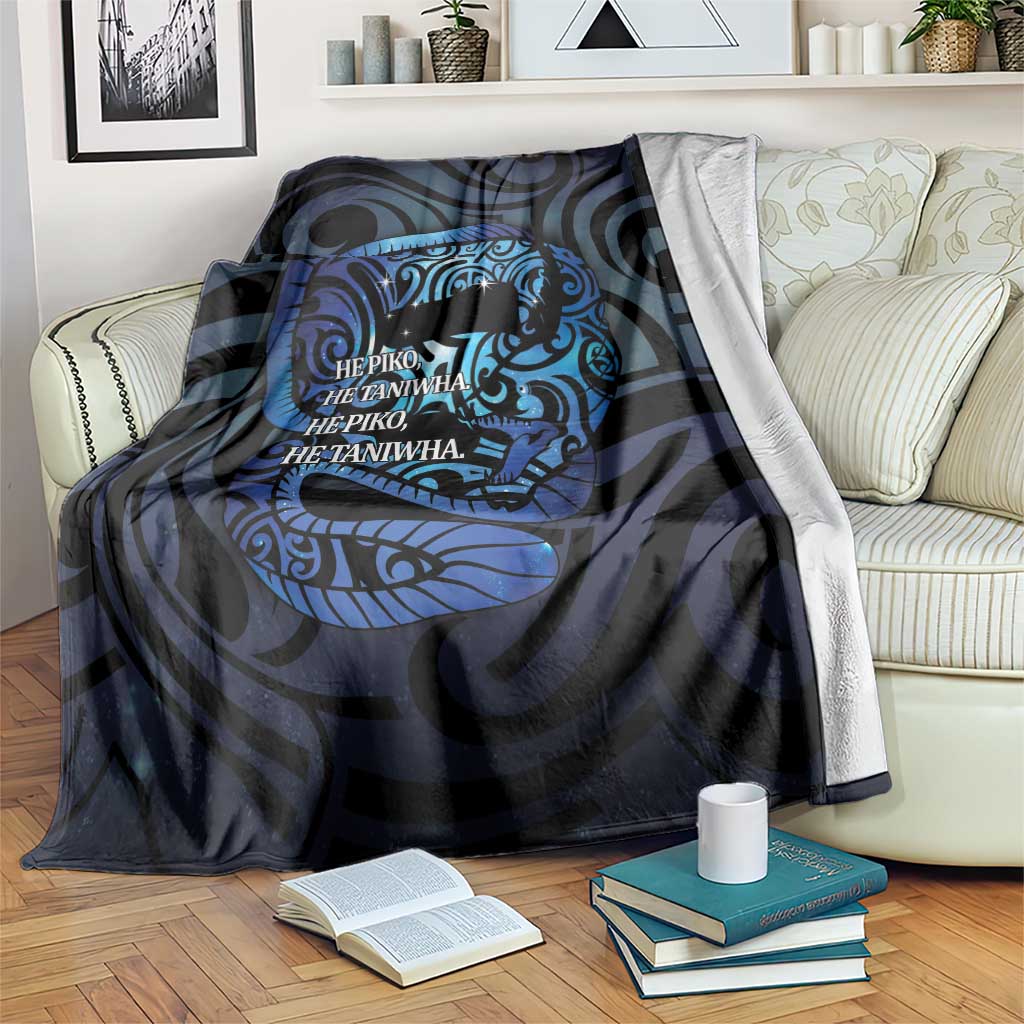 Tuna Eel New Zealand Matariki Blanket He Piko He Taniwha Maori Pattern LT14 Purple - Polynesian Pride