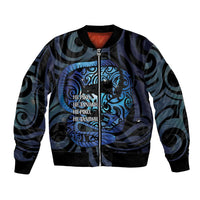 Tuna Eel New Zealand Matariki Bomber Jacket He Piko He Taniwha Maori Pattern LT14 Unisex Purple - Polynesian Pride