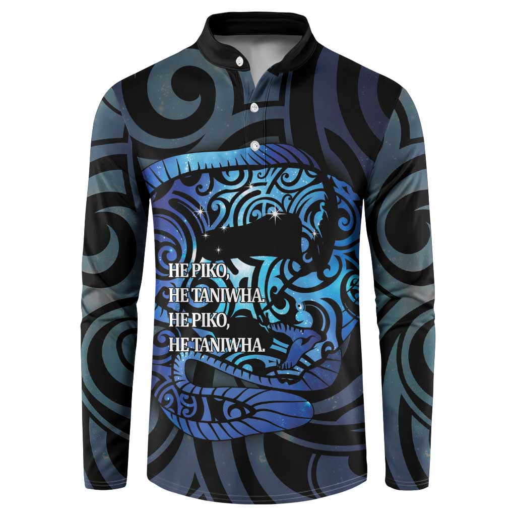Tuna Eel New Zealand Matariki Button Sweatshirt He Piko He Taniwha Maori Pattern LT14 Purple - Polynesian Pride