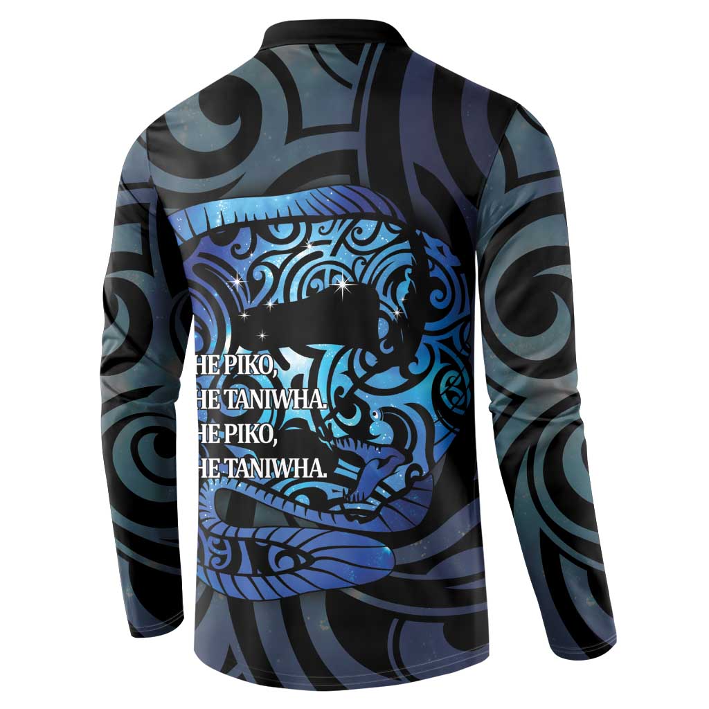 Tuna Eel New Zealand Matariki Button Sweatshirt He Piko He Taniwha Maori Pattern LT14 - Polynesian Pride
