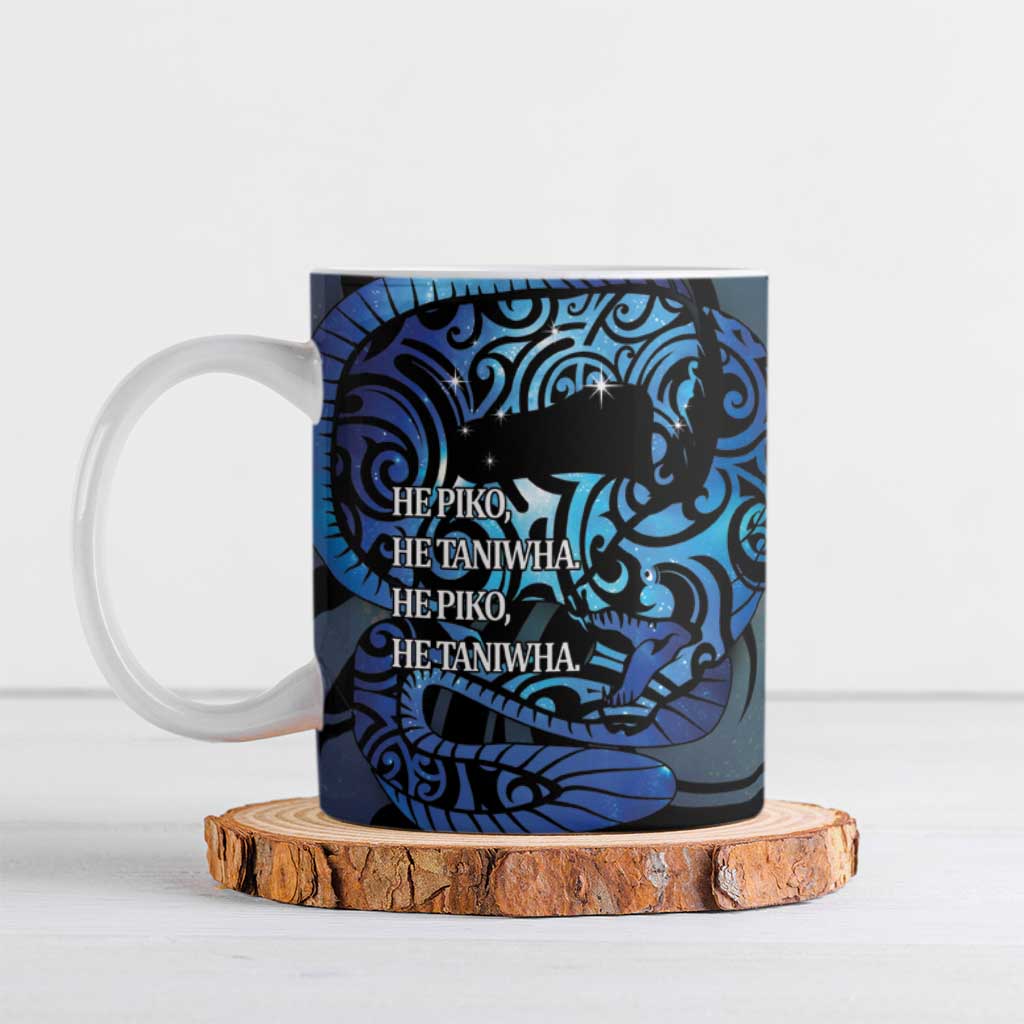 Tuna Eel New Zealand Matariki Ceramic Mug He Piko He Taniwha Maori Pattern LT14 Purple - Polynesian Pride