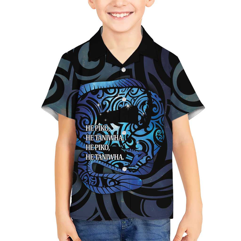 Tuna Eel New Zealand Matariki Kid Hawaiian Shirt He Piko He Taniwha Maori Pattern LT14 Kid Purple - Polynesian Pride