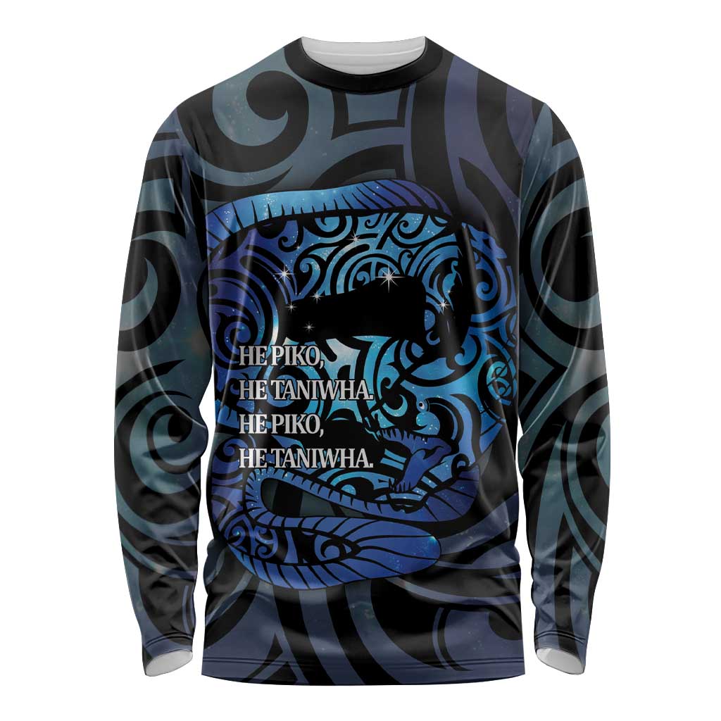 Tuna Eel New Zealand Matariki Long Sleeve Shirt He Piko He Taniwha Maori Pattern LT14 Unisex Purple - Polynesian Pride