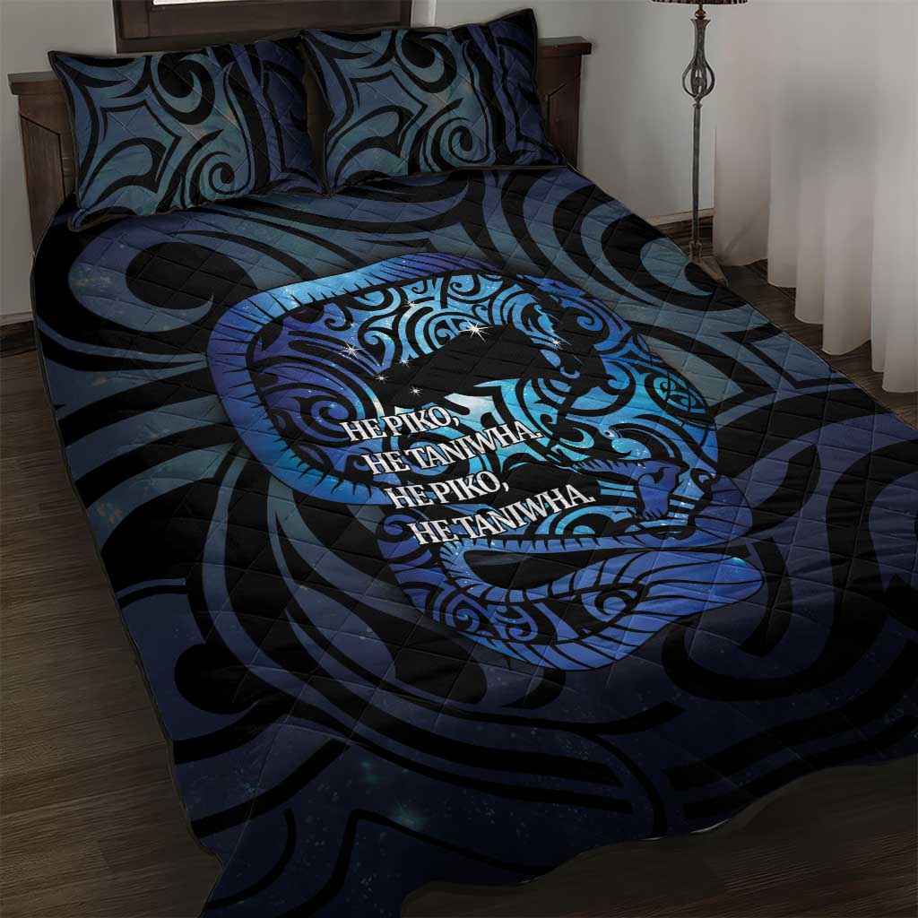 Tuna Eel New Zealand Matariki Quilt Bed Set He Piko He Taniwha Maori Pattern LT14 Purple - Polynesian Pride