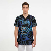 Tuna Eel New Zealand Matariki Scrub Top He Piko He Taniwha Maori Pattern LT14 - Polynesian Pride