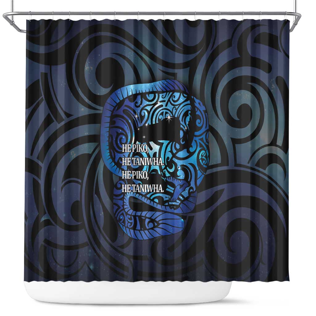 Tuna Eel New Zealand Matariki Shower Curtain He Piko He Taniwha Maori Pattern LT14 Purple - Polynesian Pride