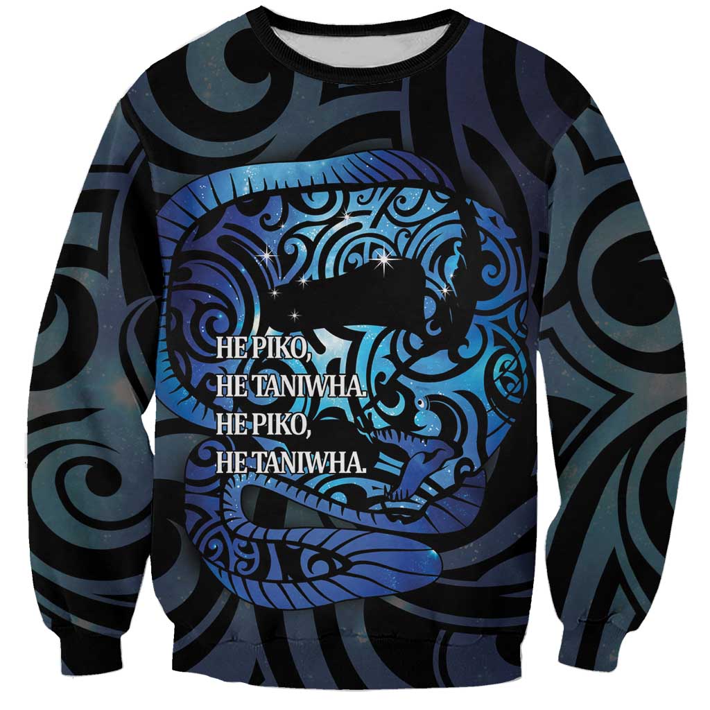Tuna Eel New Zealand Matariki Sweatshirt He Piko He Taniwha Maori Pattern LT14 Unisex Purple - Polynesian Pride