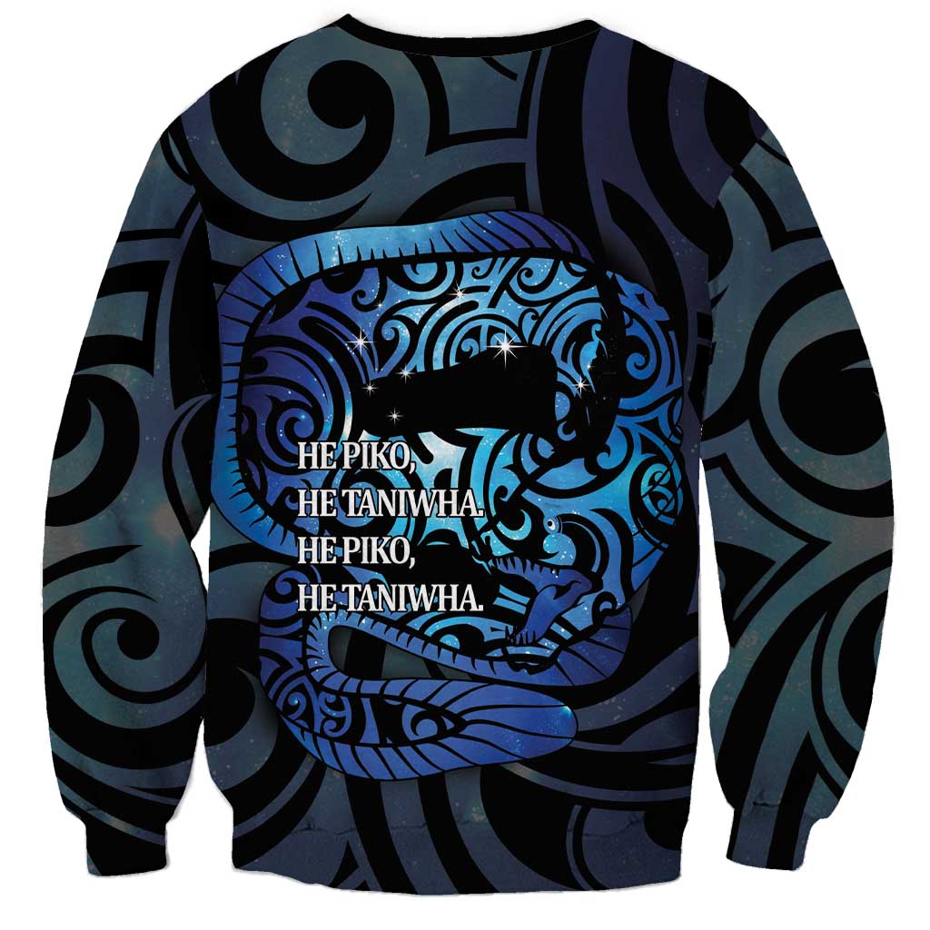 Tuna Eel New Zealand Matariki Sweatshirt He Piko He Taniwha Maori Pattern LT14 - Polynesian Pride