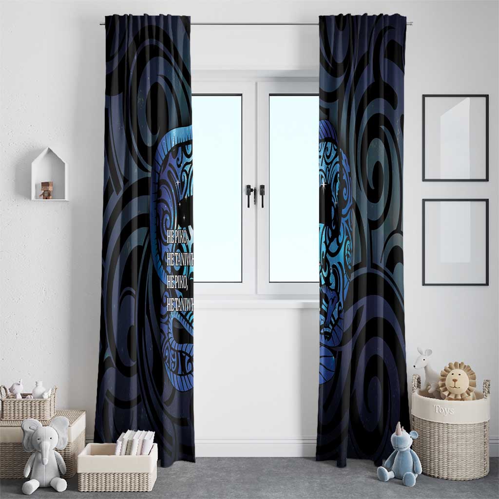 Tuna Eel New Zealand Matariki Window Curtain He Piko He Taniwha Maori Pattern LT14 - Polynesian Pride