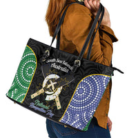 South Sea Islanders National Recognition Day Leather Tote Bag Australia Aboriginal Vanuatu Pig Tusk LT14 - Polynesian Pride