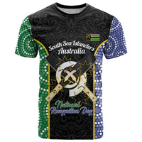 Personalised South Sea Islanders National Recognition Day T Shirt Australia Aboriginal Vanuatu Pig Tusk LT14 Black - Polynesian Pride