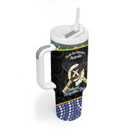 Personalised South Sea Islanders National Recognition Day Tumbler With Handle Australia Aboriginal Vanuatu Pig Tusk LT14 - Polynesian Pride