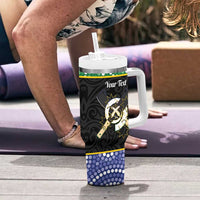 Personalised South Sea Islanders National Recognition Day Tumbler With Handle Australia Aboriginal Vanuatu Pig Tusk LT14 - Polynesian Pride