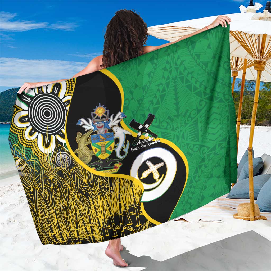 Australian South Sea Islanders National Recognition Day Sarong Solomon Islands And Vanuatu Culture LT14 One Size 44 x 66 inches Black - Polynesian Pride