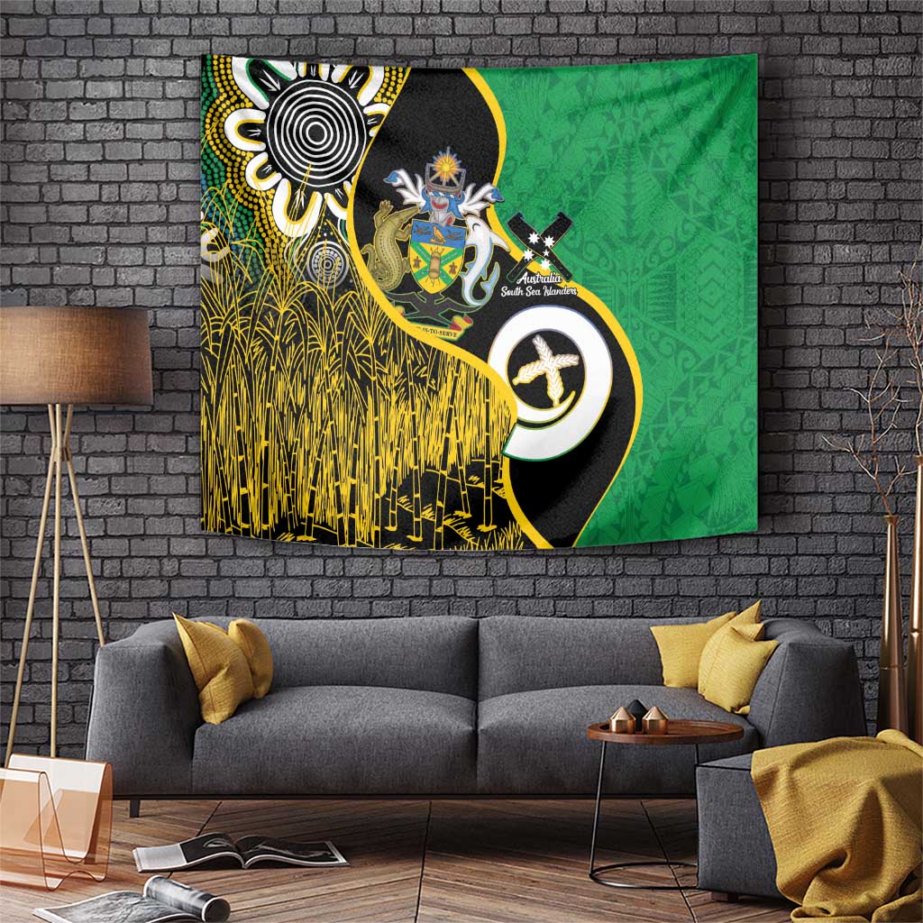 Australian South Sea Islanders National Recognition Day Tapestry Solomon Islands And Vanuatu Culture LT14 Black - Polynesian Pride