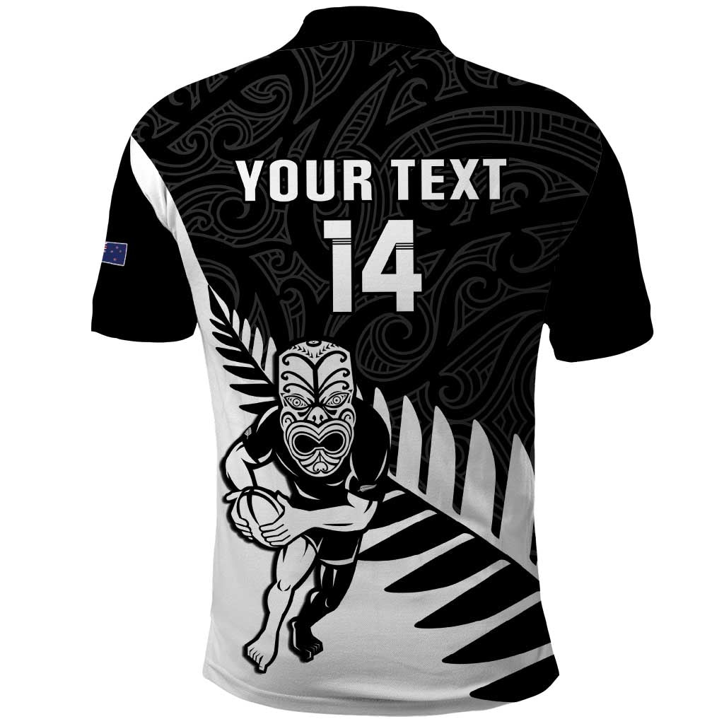 Custom New Zealand Silver Fern Rugby Polo Shirt All Black Go Champions Maori Pattern LT14 - Polynesian Pride