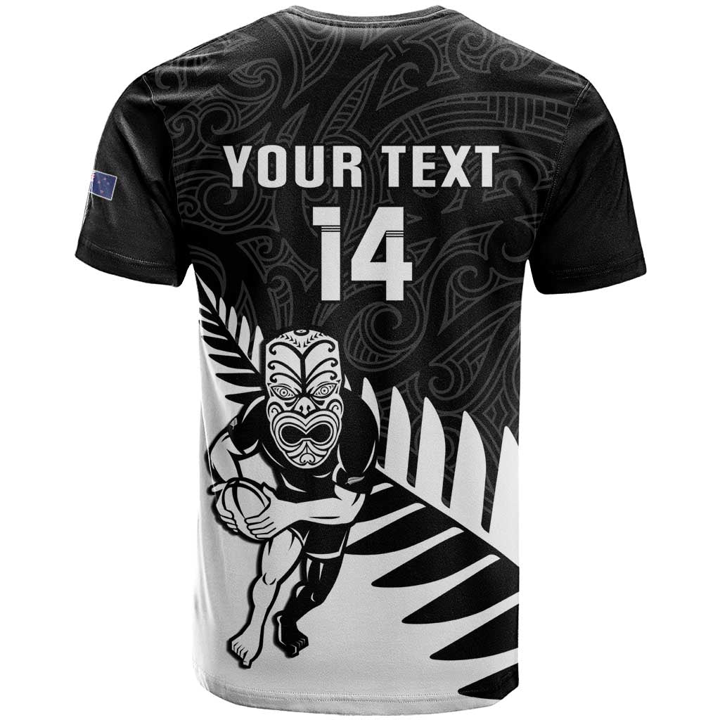Custom New Zealand Silver Fern Rugby T Shirt All Black Go Champions Maori Pattern LT14 - Polynesian Pride