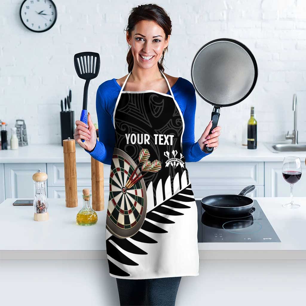 Personalised New Zealand Darts Apron Silver Fern Aotearoa Maori Pattern LT14 - Polynesian Pride