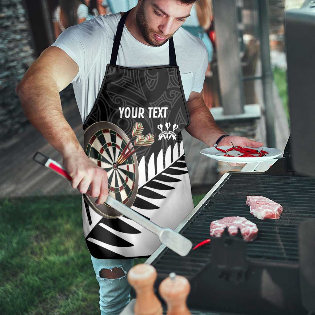 Personalised New Zealand Darts Apron Silver Fern Aotearoa Maori Pattern LT14 - Polynesian Pride