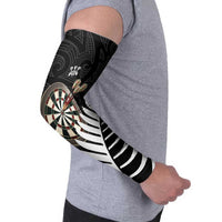 Personalised New Zealand Darts Arm Sleeves Silver Fern Aotearoa Maori Pattern LT14 - Polynesian Pride