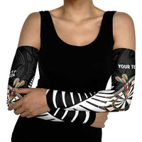 Personalised New Zealand Darts Arm Sleeves Silver Fern Aotearoa Maori Pattern LT14 - Polynesian Pride