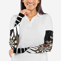 Personalised New Zealand Darts Arm Sleeves Silver Fern Aotearoa Maori Pattern LT14 - Polynesian Pride