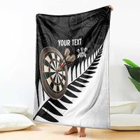 Personalised New Zealand Darts Blanket Silver Fern Aotearoa Maori Pattern LT14 - Polynesian Pride