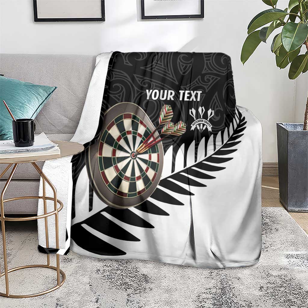 Personalised New Zealand Darts Blanket Silver Fern Aotearoa Maori Pattern LT14 - Polynesian Pride