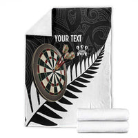 Personalised New Zealand Darts Blanket Silver Fern Aotearoa Maori Pattern LT14 - Polynesian Pride