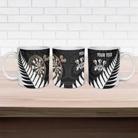 Personalised New Zealand Darts Ceramic Mug Silver Fern Aotearoa Maori Pattern LT14 - Polynesian Pride