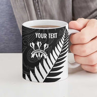 Personalised New Zealand Darts Ceramic Mug Silver Fern Aotearoa Maori Pattern LT14 - Polynesian Pride