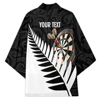 Personalised New Zealand Darts Kimono Silver Fern Aotearoa Maori Pattern LT14 - Polynesian Pride