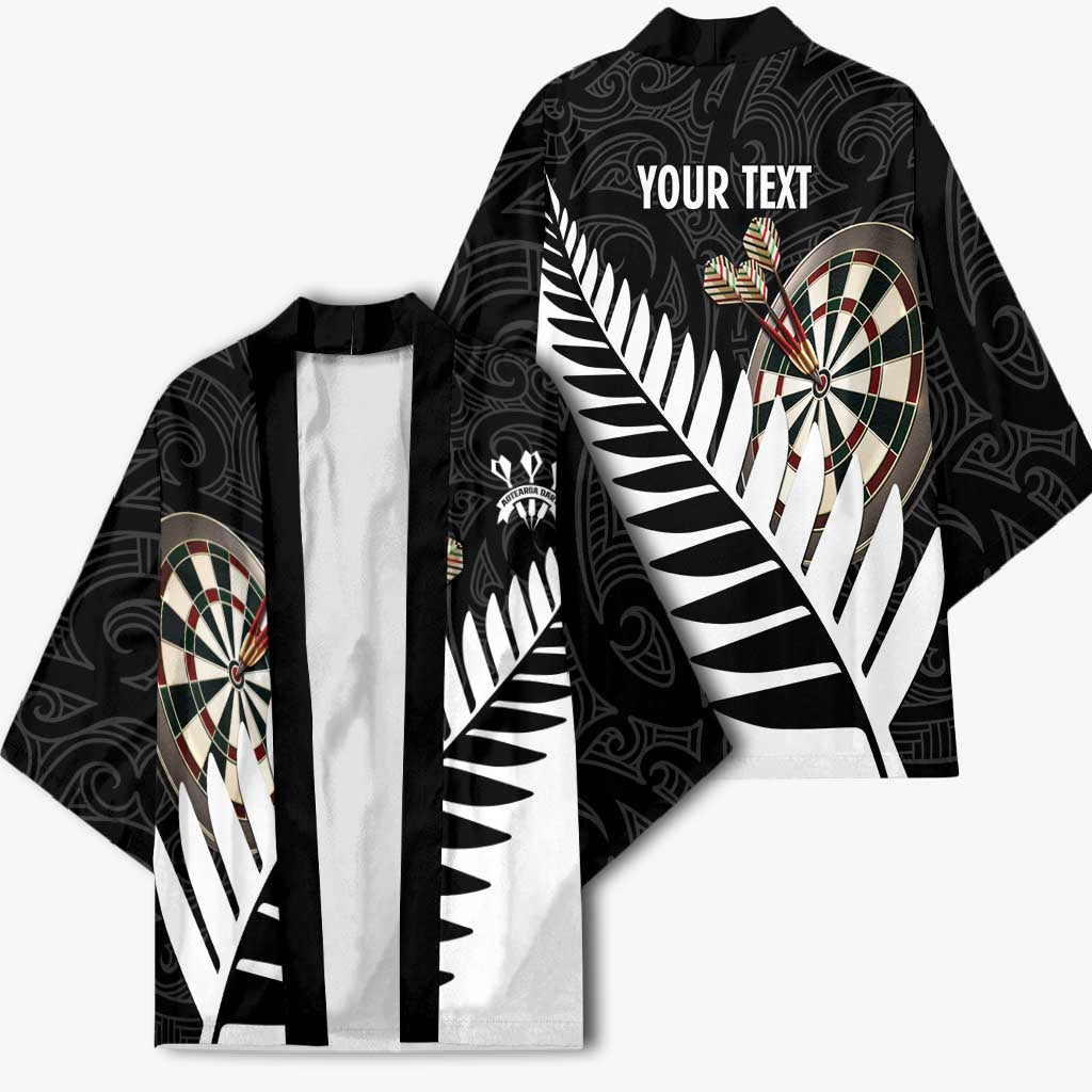 Personalised New Zealand Darts Kimono Silver Fern Aotearoa Maori Pattern LT14 - Polynesian Pride